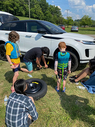 Learning to change a tire